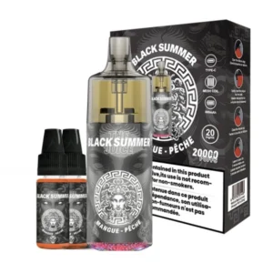 Puff jetable Black Summer Juice saveur mangue pêche – 20000 bouffées